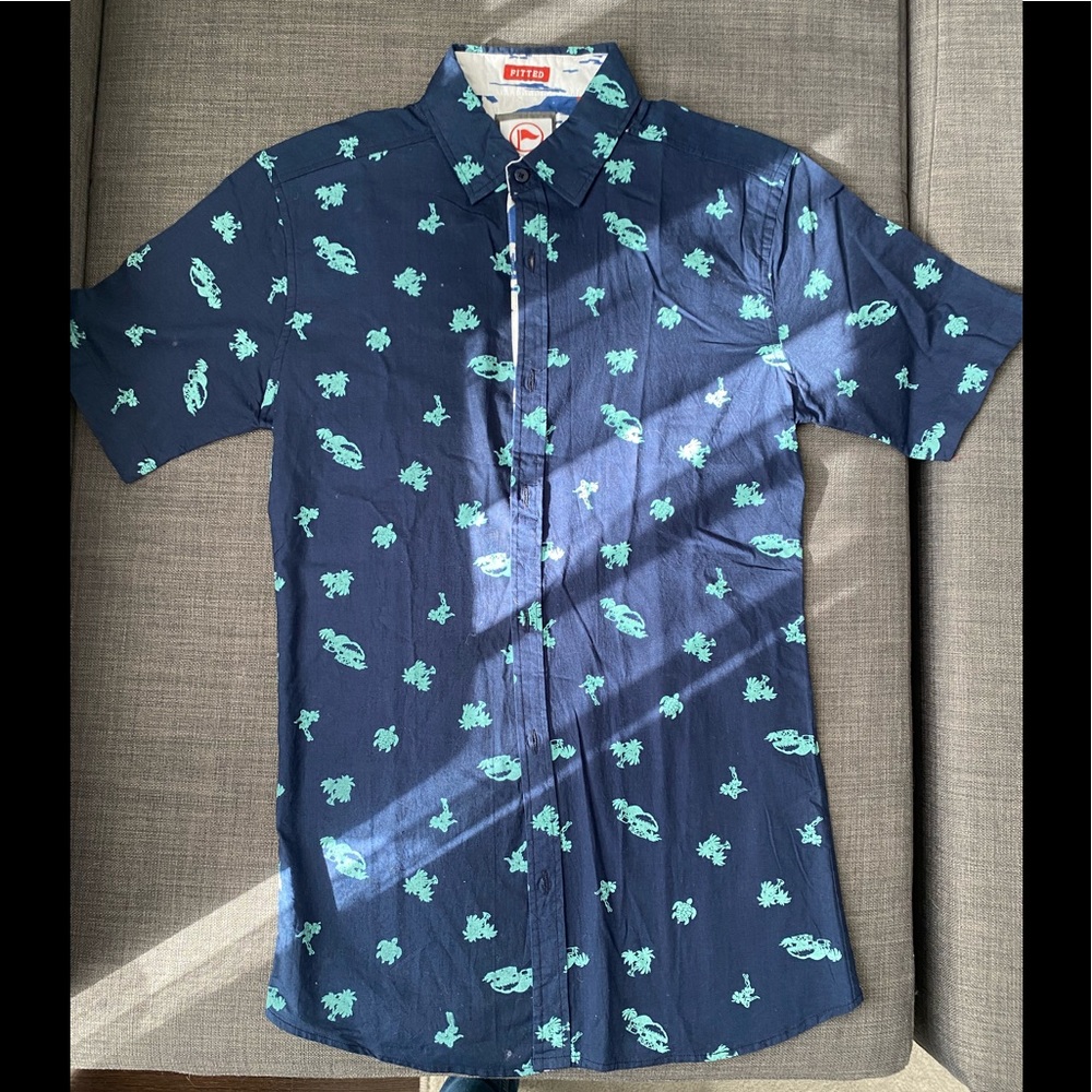 Checkpoint Male Fitted Button Down Shirt